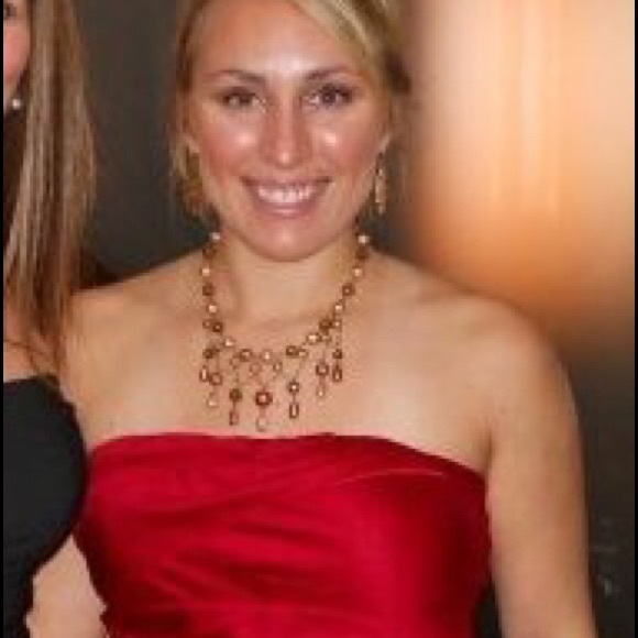 The Limited Red Strapless top