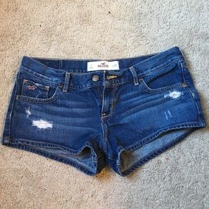 Hollister dark wash shorts.
