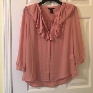 Forever 21 pink flowy blouse! Worn ONCE