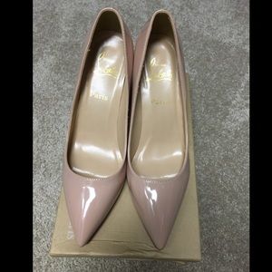 Patent Nude Louboutins Size 8-Runs half size big