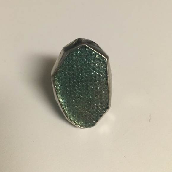 Large Blue-Green Fashion Ring