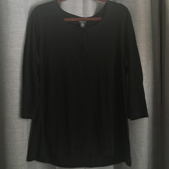 Torrid Heart Burnout 3/4 Sleeve Top - 2X