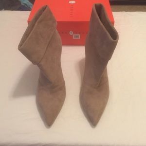 Ivanka Trump light grey suede ankle boots