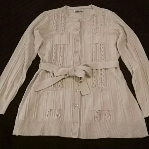Beth Bowley limestone cardigan