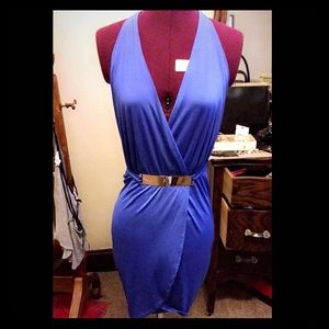 Blue Guess Halter Dress