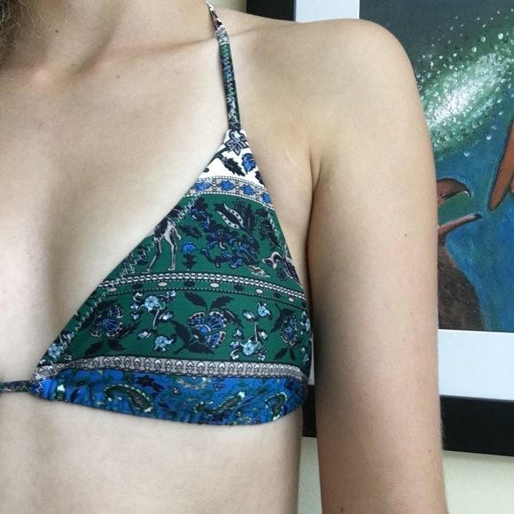 💥Boho print triangle bikini top
