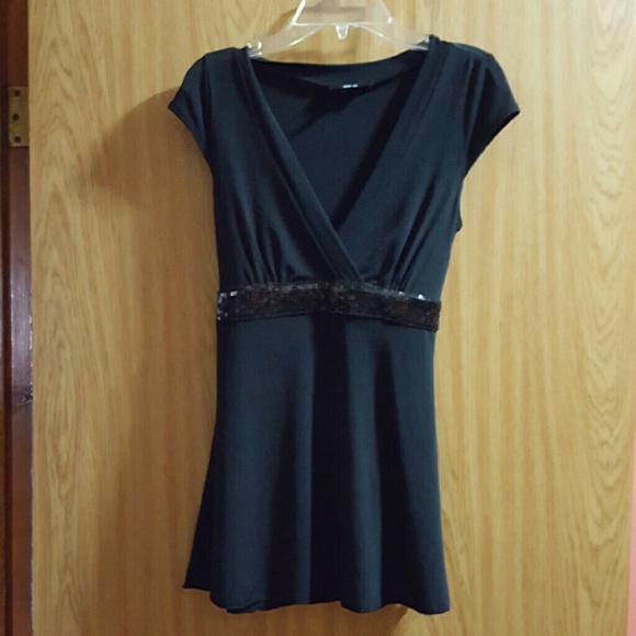 Black w/Sequence Blouse