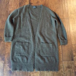 Topshop Cozy Green Cardigan