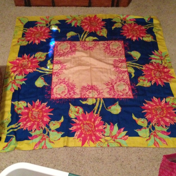 Large Square Bright Colors Scarf - Picture 1 of 4