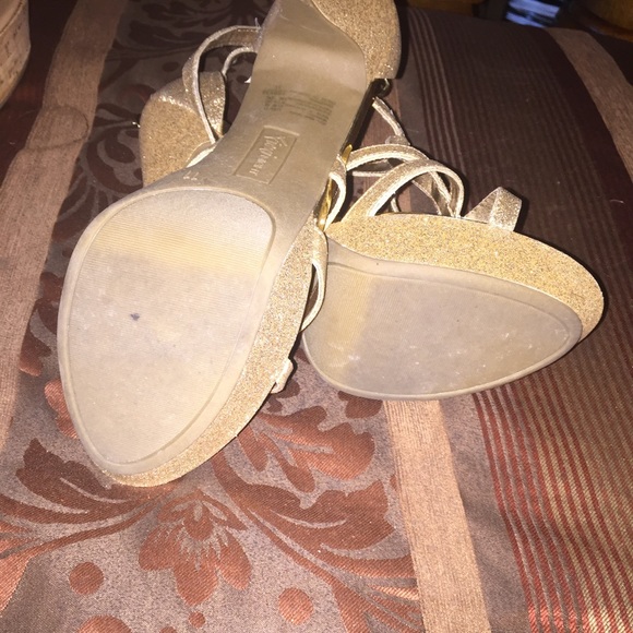 Fioni Night Gold Glitter Sandals Sz 11 - Picture 3 of 5