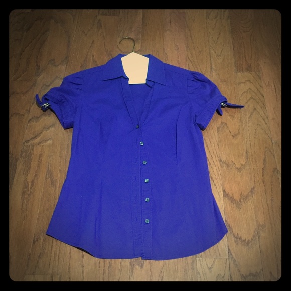 Express purple button up shirt