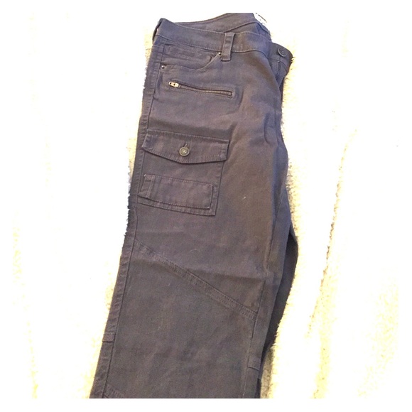 Charcoal grey military style skinny pant