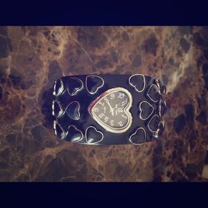 Betsey Johnson heart watch bracelet