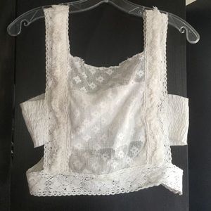 Free people white crop top