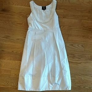 Castle Starr white silk party dress