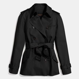 Black COACH Trench Coat