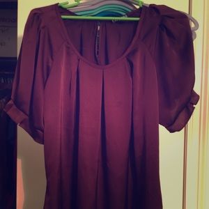 Ladies Medium Burgandy Blouse by Express