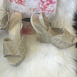 Off white Strappy Wedges