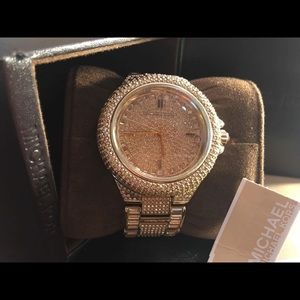 Michael Kors women's Gold-tone crystal watch
