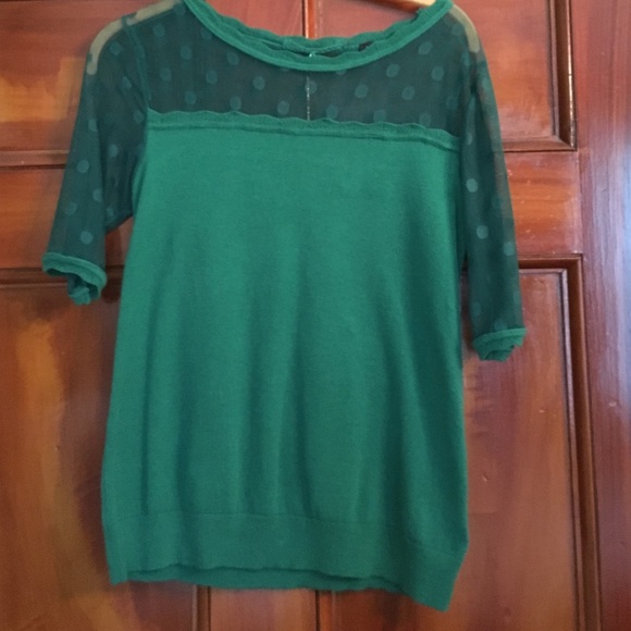 Anthropologie Emerald Green sweater