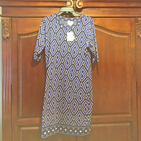 NWT Large Blue, Black and Silver Dress