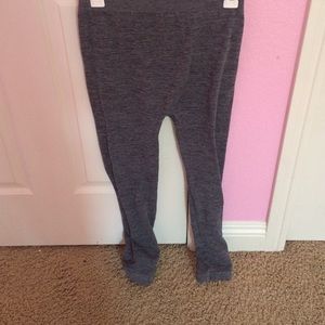 Grey and black fleece leggings