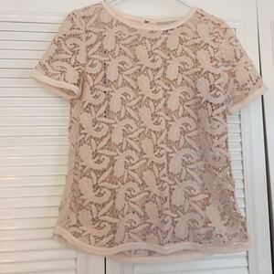 Loft lace top EUC