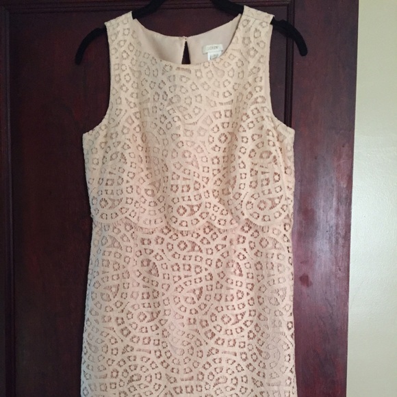J Crew eyelash lace shift in blush