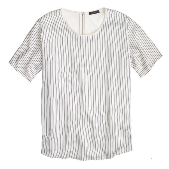 J. Crew Tops - J. Crew Silky-Front T-Shirt in Stripe