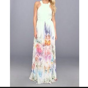 Ted Baker mint floral maxi dress