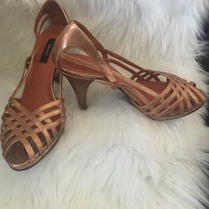 DKNY Rose Gold Strappy heels