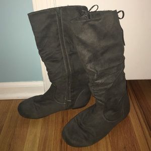 Gray High Knee boots