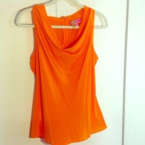 Orange silk blouse