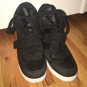 Black Sneaker Wedges