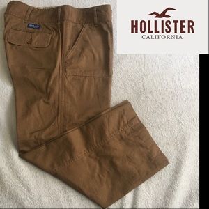 NWOT Hollister Coffee Brown Cotton Capri Pants