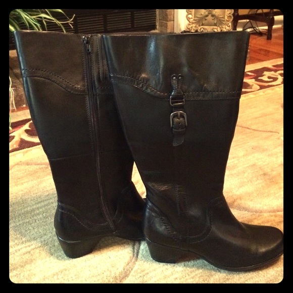 Clarks Black Riding Boots