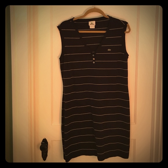 Lacoste sleeveless black dress