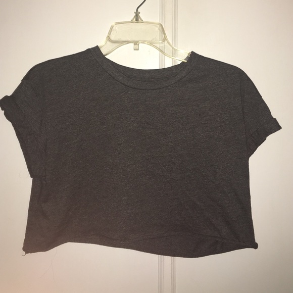 Gray Crop Top