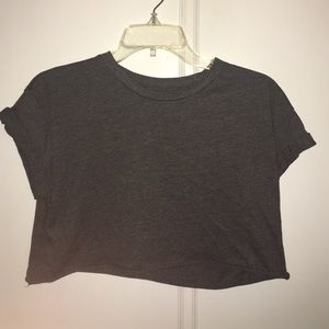 Gray Crop Top