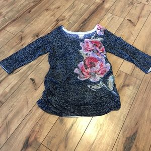 3/4 sleeve floral maternity top