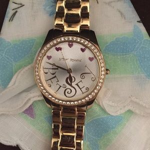 Gold Betsey Johnson watch