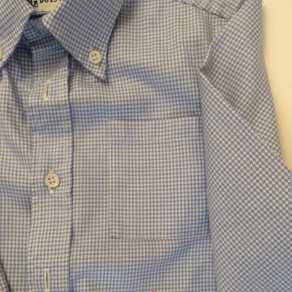 Baby Graziella Boys' Light Blue and White L/S Button Down Dress Shirt-Size 4 - Picture 3 of 4