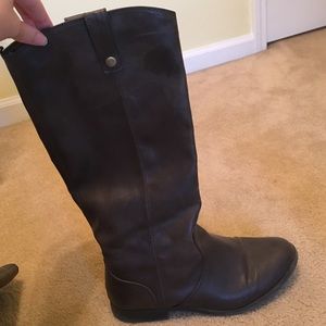 Dark brown tall boots-Frye look alikes