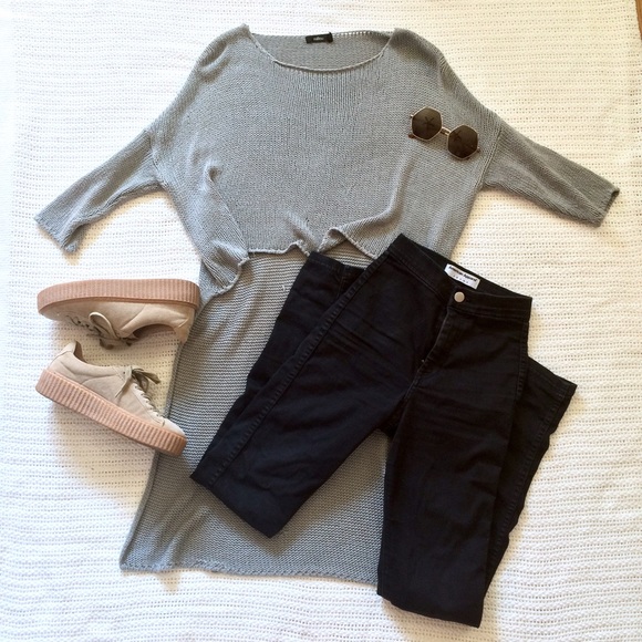 🔺50% price drop🔺Grey knit high low top