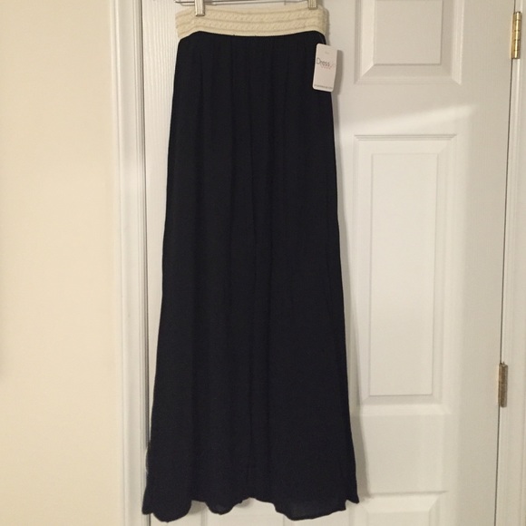 NWT Maxi Skirt with Cream Waist