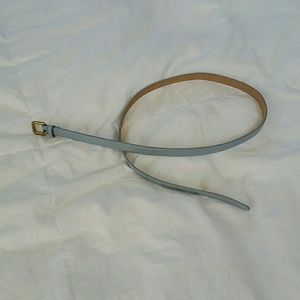 J. Crew Light blue/Grey Patent Leather Belt NWOT