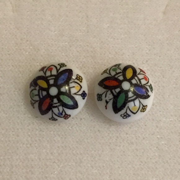 Colorful Stud Earrings - Picture 2 of 3