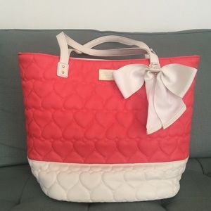 Flash Sale!!  Betsey Johnson Be Mine Guava Tote!