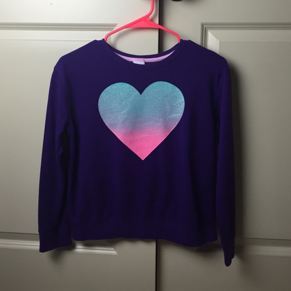 Super cute purple-heart sweater!