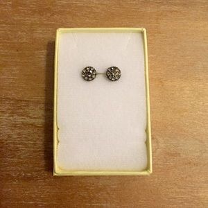 Dark Silver Stud Earrings